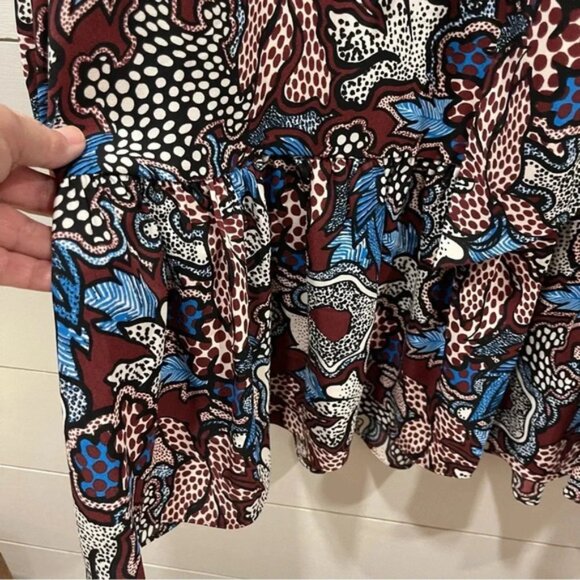 Diane Von Furstenberg Akila Abstract Print Mini Dress Womens Size Medium - Picture 7 of 8